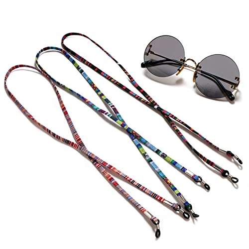 Pack de 7 Gafas Correa, Ajustable antideslizante cordón para gafas, Multicolor Deporte Gafas para Gafas para Hombres y Mujeres