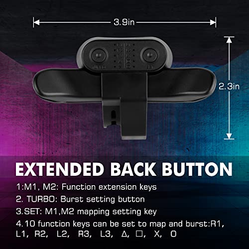 Palancas Mando para PS4 - Controller Paddles Scuff Attachment, accesorio de botón trasero para Playstation 4 Gamepad, botones de repuesto extendidos