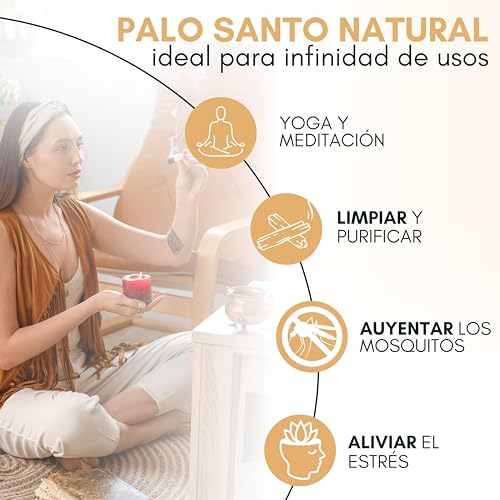 Palo Santo Sagrado XL Incienso Premium - 50 Gramos (3-7 Palitos) - para Quemar - Origen Perú - 100% Natural y sostenible - Regulado por el Gobierno de Perú - Corte Artesanal (50 Gramos Aprox)