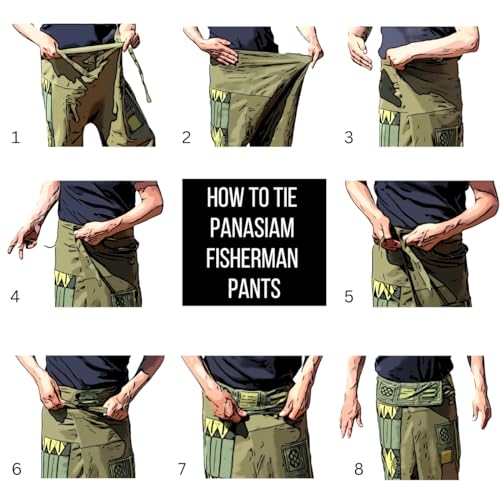 PANASIAM Fisherman Pants HW, bordeux-Red XL