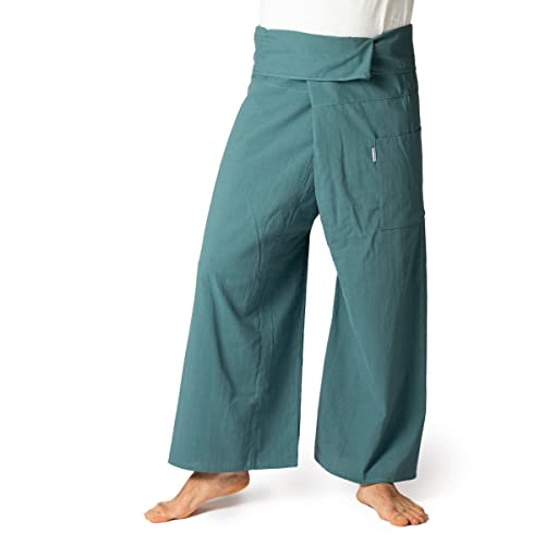 PANASIAM Fisherman Pants Unicolor, Petrol Grey, XL