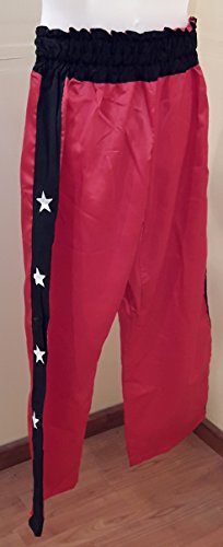 Pantalón de Full Contact Algodon (Rojo/Detalle Negro) 3 Tallas ... (L-1,80)