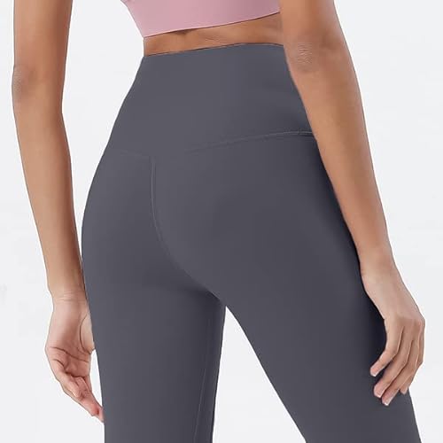 Pantalon Deportivos Mujer de Cintura Alta Leggings Fitness Suaves Yoga Color Sólido para Reducir Vientre XL