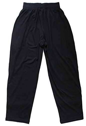 Pantalones Holgados para los Hombres Gimnasio de musculación de algodón y Spandex Negro M