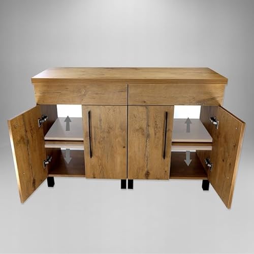 paplinskimoebel Vitoria - Mueble de baño (120 x 40 x 84 cm, armario bajo lavabo de madera, 120 cm de ancho, baño moderno