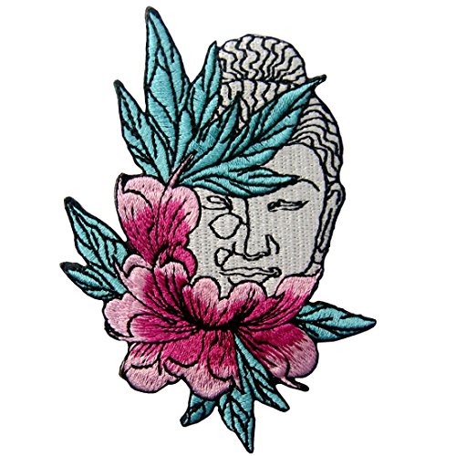 Parche termoadhesivo para la ropa, diseño de Buda y flor de loto