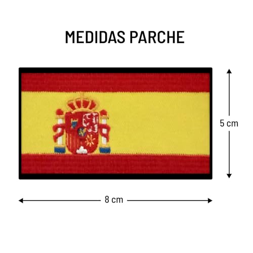 Parches Bordados con Velcro (2 piezas) Banderas España y Europa para Mochila Militar Táctica Crossfit Gimnasio Ejército Oficiales para Hombre o Mujer.