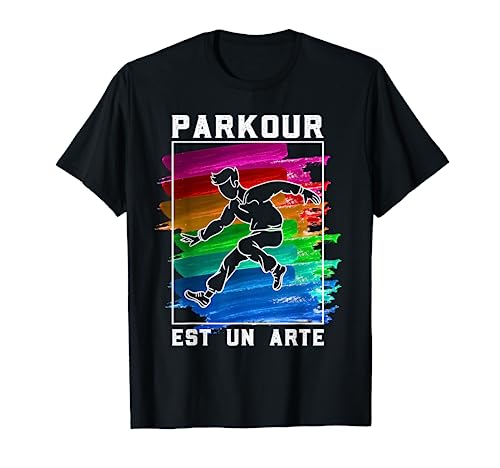 Parkour Es Un Arte Deporte Colores Free Run Hombre Regalo Camiseta
