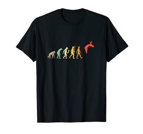 Parkour Evolución Vintage Free Runner Backflip Camiseta