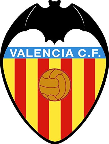 PARTYLANDIA Oblea del escudo del Valencia para decoración de tartas de cumpleaños y fiestas temáticas.