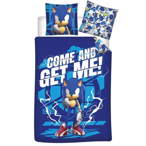Parure de lit réversible Sonic Come and Get Me ! - 140 cm x 200 cm