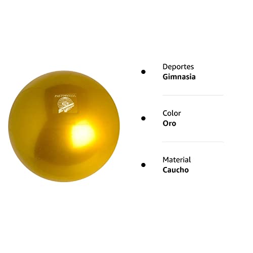Pastorelli Pelota de gimnasia rítmica de nueva generación, 18 cm, color dorado