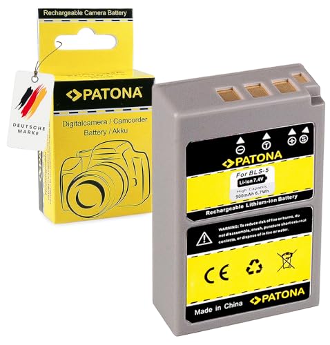 PATONA Bateria BLS-5 Compatible con Olympus BLS-50, OMD E-M10, Stylus 1, Pen E-PL5, E-PL6, E-PL7
