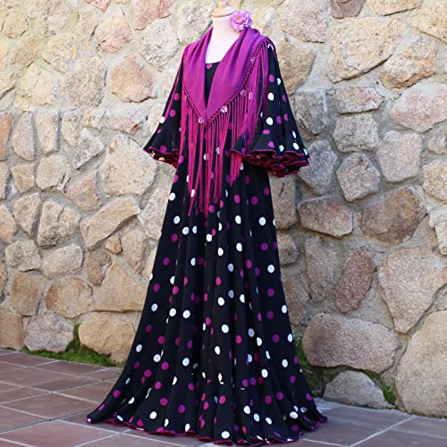 Patrón de costura vestido flamenca Rociero de mujer para hacerlo tú misma. Tutorial en vídeo para ayudarte a realizarlo. Talla 36 a la 52. Patrón multitalla en papel.