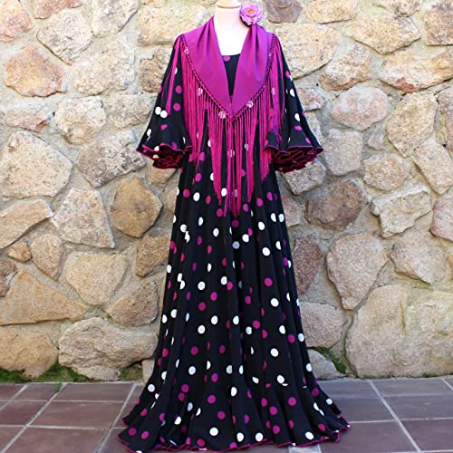 Patrón de costura vestido flamenca Rociero de mujer para hacerlo tú misma. Tutorial en vídeo para ayudarte a realizarlo. Talla 36 a la 52. Patrón multitalla en papel.