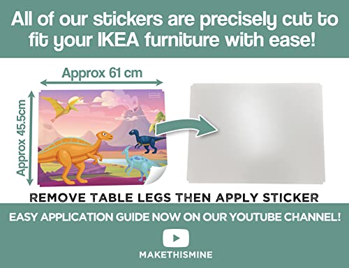 Pegatina de mesa para niños con fácil limpieza (solo compatible con IKEA Latt Table (ciudad y carreteras)