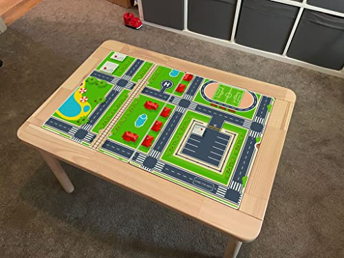 Pegatinas de mesa para niños que solo son compatibles con la mesa IKEA Flisat (ciudad y carreteras)
