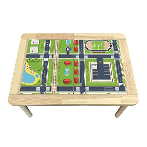 Pegatinas de mesa para niños que solo son compatibles con la mesa IKEA Flisat (ciudad y carreteras)