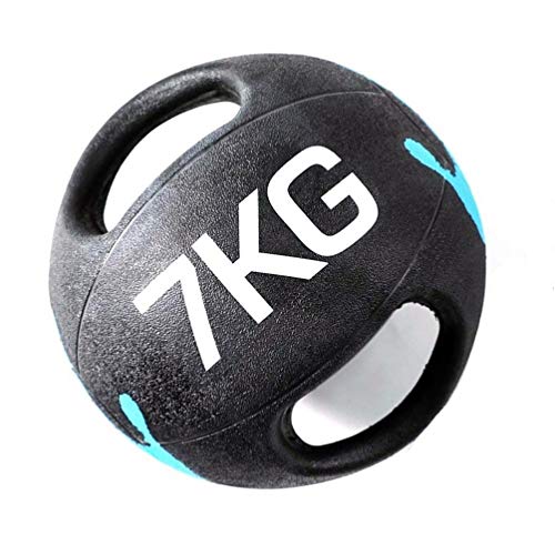 Pelota Medicinal Medicine Ball Bouncing Ball Gravity Ball Pelota De Ejercicio, Que Sirve For Mejorar El Equilibrio, Flexibilidad Y Coordinación, Doble Asa, Fácil De Sostener, 7 Kg / 15.4lbs
