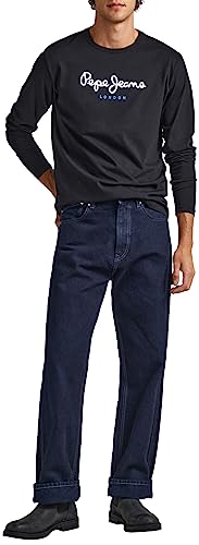 Pepe Jeans Eggo Long N, Camiseta para Hombre, Negro (Black), L