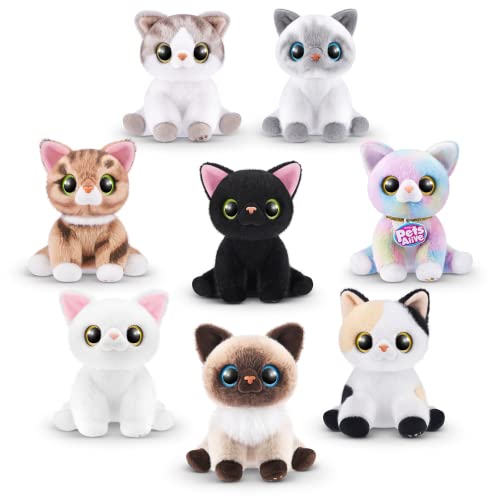 Pets Alive Smitten Kittens Surprise, Sissy, Nurture Play, Soft Toy Unboxing, Interactive, 10 Sounds, Ultra Soft Plushies, Adopt Electronic Pet Kitten (Sissy)