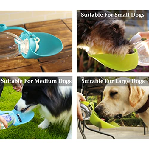 Petsoigné Botella de Agua para Perros Portátil Botella para Perros de Silicona para Salir (Azul)