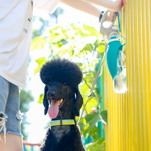 Petsoigné Botella de Agua para Perros Portátil Botella para Perros de Silicona para Salir (Azul)