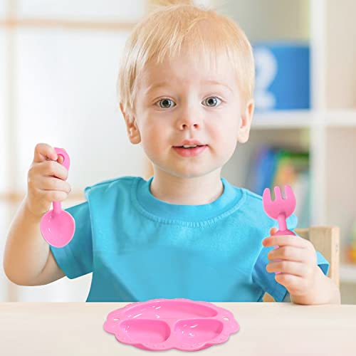 PFLYPF Juego de alimentación para muñecas de bebé de 8 piezas, equipado con 2 biberones, 2 chupetes, baberos, platos, cucharas, tenedores, accesorios para muñecas para niños y niñas