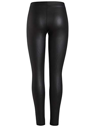 PIECES PCNEW SHINY FLEECE LEGGINGS NOOS, leggings Mujer, Negro (Black), 40 (Talla del fabricante: L/XL)