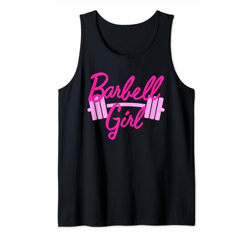 Pink Barbell Girl Cute Minimal - Cubierta para bomba de gimnasio para levantamiento de pesas Camiseta sin Mangas