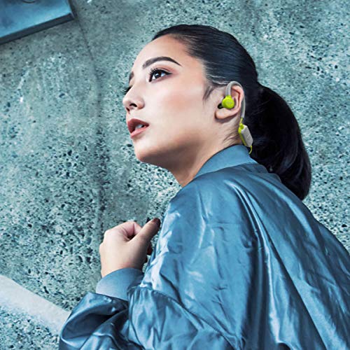 Pioneer SE-E6BT(Y) Auriculares deportivos inalámbricos in-ear (6 horas de reproducción, Bluetooth, IPX4, Pioneer Notification App), amarillo