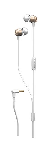 Pioneer SE-QL2T(G) Auriculares intraaurales (Cuerpo de Aluminio, Auriculares, Panel de Control, micrófono/Manos Libres, Ligeros, Compacto, para iPhone, Smartphones Android, Tablet), Oro