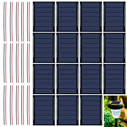 Placas Solares Pequeñas, 15 Piezas 3V 0.3W Micro Mini Células De Panel Solar, Célula Solar Pequeña (Policristalino), Mini Panel Solar, Mini Placas Solares, Panel De Células Solares Para DIY