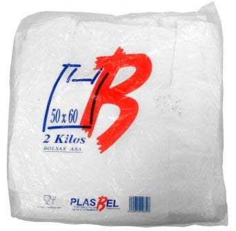 Plasbel Bolsas de Plastico Asa Camiseta (50 x 60 cm. (2 kg (2KGS)