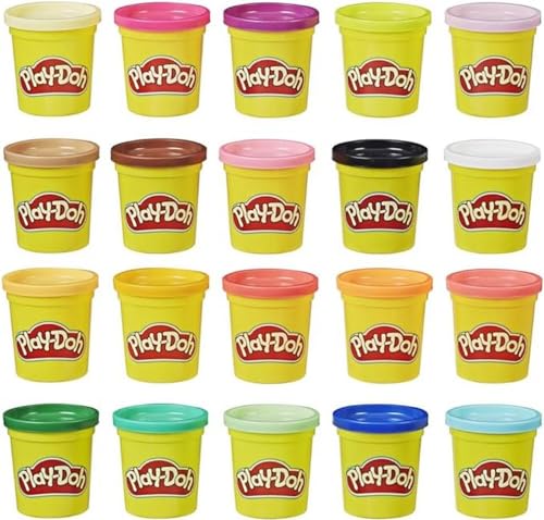 Play-Doh Pack 20 Botes (Hasbro A7924EUD), 24 Meses+, Multicolor