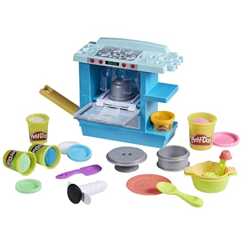 Play-Doh Set Gran Horno de Pasteles Kitchen Creations para niños a Partir de 3 años y con 5 Botes de plastilina no tóxica