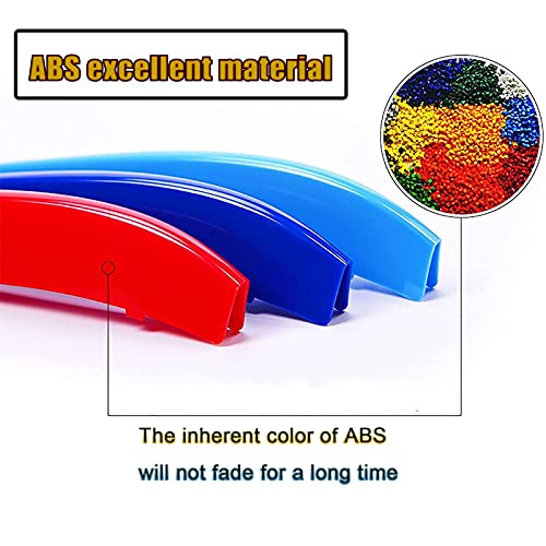 PLOKM Tiras de Rejilla Delantera en 3D Molduras de inserción de Rayas de Colores M Sport M-Performance para B M W 3 Series 02-04 E46 LCI (11 Vigas)