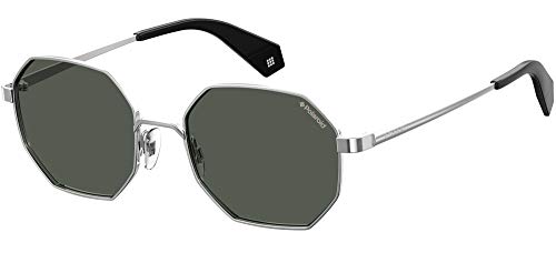 Polaroid PLD 6067/s Sunglasses, Negro (79D/M9 Silver Black), 53 Unisex Adulto
