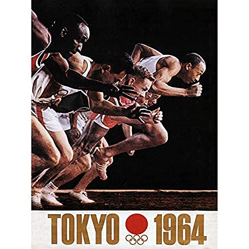 Póster sin marco de los Juegos Olímpicos de verano de Tokio 1964 Sprinters Japón, 12 x 16 pulgadas