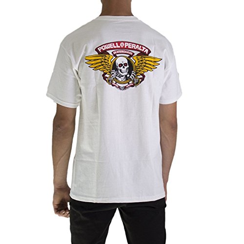 Powell Peralta Winged Ripper T-Shirt – Camiseta para hombre. blanco M