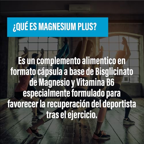 POWERGYM | Magnesium 60 Cápsulas evita Calambres y Lesiones – Magnesio Descontracturante, Defatigante y Optimizador energético - Magnesio alta absorción potenciado con Vitamina B6