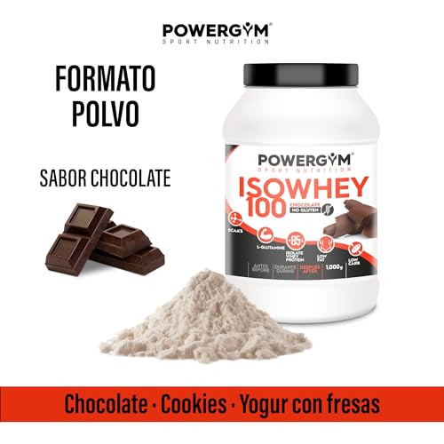 POWERGYM | Proteina ISOWHEY 100 Chocolate 2.000 g Batido de Proteínas Whey aislados de alta pureza – Alimento deportivo proteico que ayudara a mejorar tu nutrición