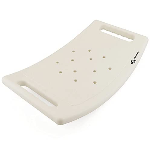 PrimeMatik - Taburete de Ducha ergonómico Antideslizante Regulable en Altura para baño