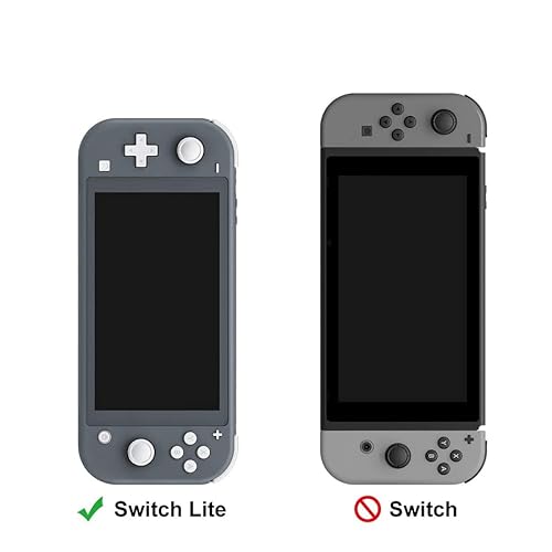 PRISMA ONLINE Funda Carcasa Transparente Compatible para Nintendo Switch Lite Pantalla con A Prueba de Golpes Rígida Dura Reforzada Joy con Absorción de Impactos Anti-arañazos Protector Case