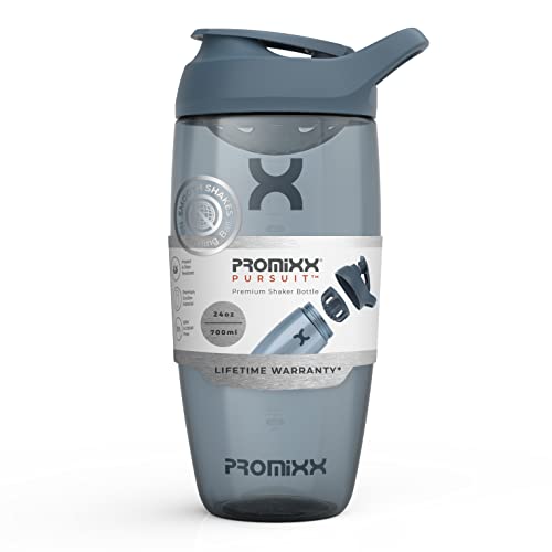 Promixx Botella Agitadora de Proteínas Premium para Batidos Suplementarios - Taza Fácil de Limpiar, Duradera (700 ml, Azul Medianoche)