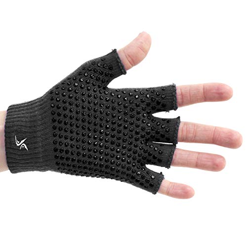 ProsourceFit Grippy Gloves Guantes, Women's, Black, One Size