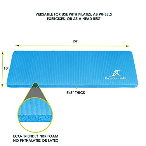 ProsourceFit Yoga Knee Pad Cushion, 5/8-Inch Thickness, Aqua