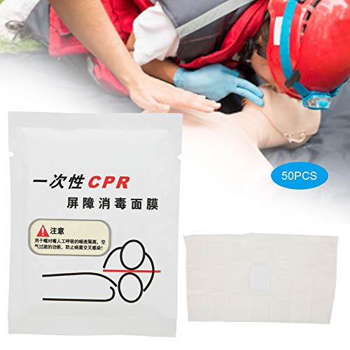 Protector Facial de RCP, Protector Facial Desechable Portátil de Plástico Artificial para Entrenamiento de RCP