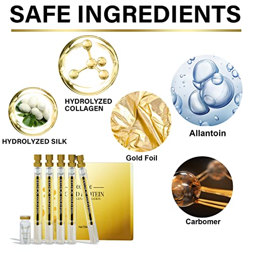 Protein Absorbable collagen silk Thread Face Lifting Set, Serum Active, Soluble Protein and Nano Gold Essence Combination