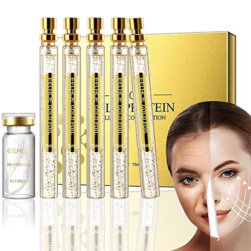 Protein Absorbable collagen silk Thread Face Lifting Set, Serum Active, Soluble Protein and Nano Gold Essence Combination